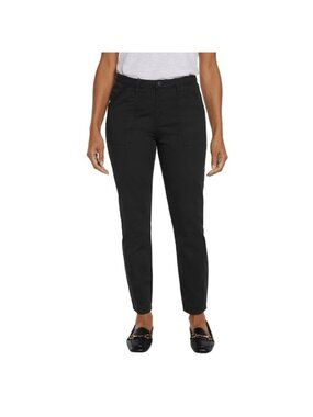 NWT Banana Republic Women's 8 High Rise Twill Chino Pants Black Cotton B0618